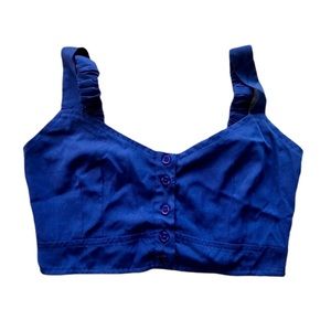 NWOT Blue Plate Medium Navy Cropped Tank Top